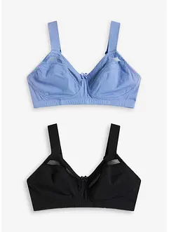 BH uten bøyle, med økologisk bomull (2-pack), bonprix