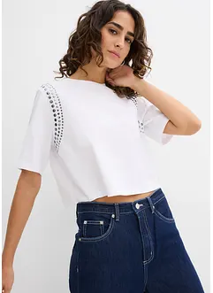 Oversized topp av ren økologisk bomull, bonprix