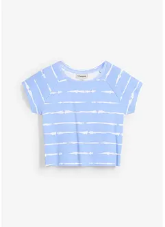 Ribbet topp i kort modell, bonprix