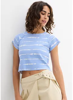 Ribbet topp i kort modell, bonprix