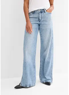 Loose Straight-jeans Mid Waist, Low Stretch, bonprix