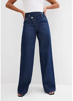 Wide Leg-jeans Mid Waist, Low Stretch, bonprix
