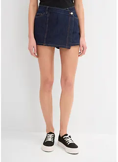 Bukseskjørt i denim, Mid Waist, bonprix