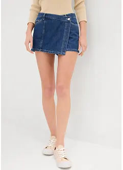 Jeans-bukseskjørt i omslagsstil, bonprix