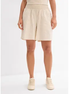 Pull on-shorts i bomullskrepp, bonprix