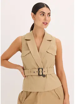 Vest med belte, bonprix
