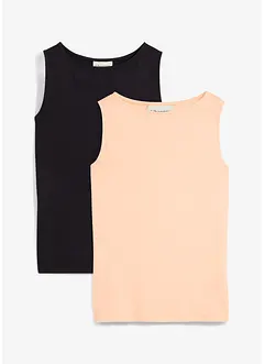 Topp i myk viskose (2-pack), bonprix