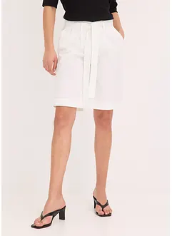 Shorts i twill med knytebelte, bonprix