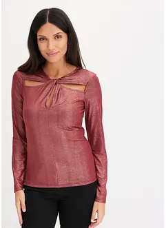 Langermet topp med cut outs, bonprix