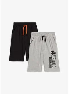 Bermudashorts i trikot (2-pack), gutt, bonprix