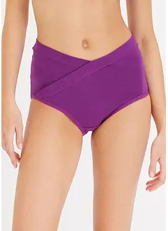 Maxitruse i V-fasong med økologisk bomull (4-pack), bonprix