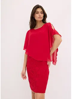 Blondekjole med cape i lett chiffon, bonprix