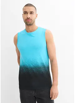 Singlet med fargegradering av økologisk bomull, Slim Fit, bonprix
