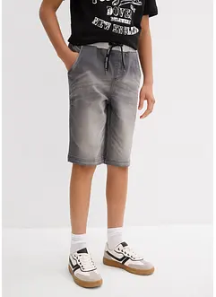 Bermudashorts i trikot i denim look, Regular Fit, bonprix