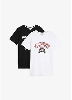 T-skjorte i økologisk bomull (2-pack), bonprix