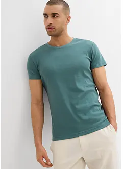 T-skjorte i ribbemateriale, Slim Fit (2-pack), bonprix