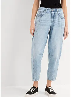 Barrel-jeans Mid Waist Low Stretch, cropped, bonprix