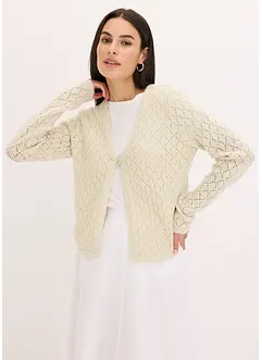 Kort cardigan med paljetter, bonprix