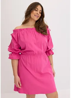 Jerseykjole med carmenutringning, bonprix