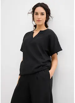 Oversized bluse med elastisk fald, bonprix