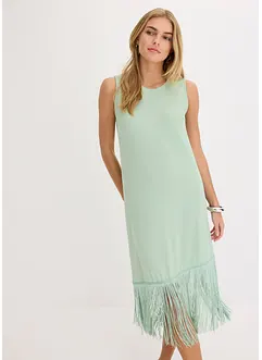 Jerseykjole med frynser, bonprix