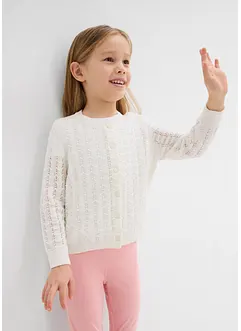 Cardigan med hullmønster, bonprix
