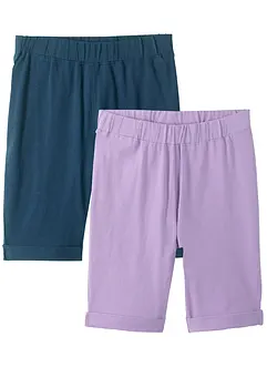 Sykkelshorts med økologisk bomull (2-pack), bonprix