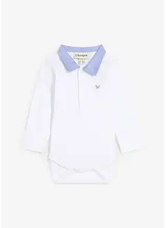 Body i økologisk bomull med skjortekrage, bonprix