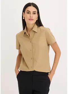 Kortermet bluse i poplin, bonprix