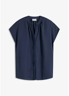 Kortermet bluse med skjult knappestolpe, bonprix
