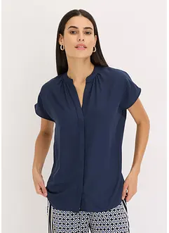 Kortermet bluse med skjult knappestolpe, bonprix