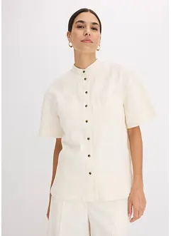 Skjortebluse i fin viskosemiks, bonprix