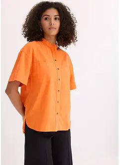 Skjortebluse i fin viskosemiks, bonprix