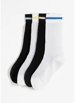 Treningssokker i strukturmateriale med økologisk bomull (4-pack), bonprix
