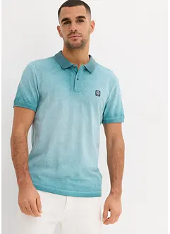 Piké-poloskjorte i vasket look, bonprix