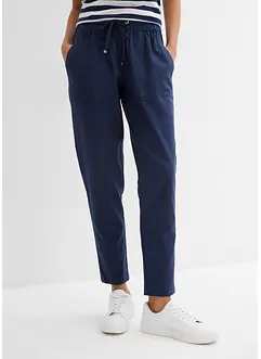Slip on-bukse av luftig linmiks, bonprix