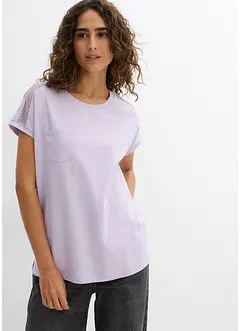 Ledig topp med blonder, bonprix