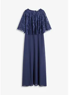 Chiffonkjole med blomsterbroderi, bonprix