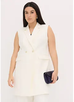 Lang vest i blazer-look, bonprix