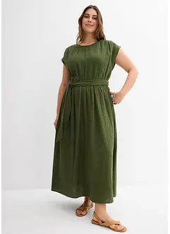 Midikjole i 100% bomull, bonprix