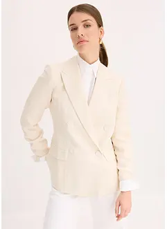 Blazer i materiale med rynket effekt og lyocell, bonprix