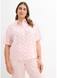 Kortermet bluse med rutemønster, bonprix