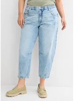 Barrel-jeans Mid Waist Low Stretch, cropped, bonprix