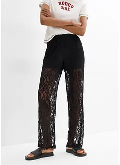 Pull on-bukse med blonder, bonprix