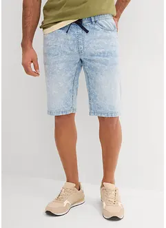 Pull on-bermudashorts i lett denim med stretch, Slim Fit, bonprix