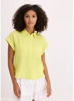 Kortermet bluse i lett materialmiks med lyocell, bonprix