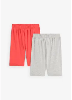 Sykkelbukse i økologisk bomull med elastan (2-pack), bonprix