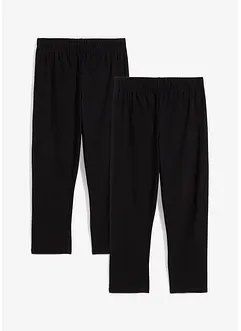 Caprileggings i økologisk bomull med elastan (2-pack), bonprix