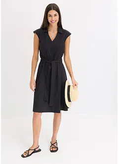 Skjortekjole med knytebelte, bonprix