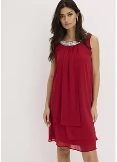 Chiffonkjole med strasspynt, bonprix